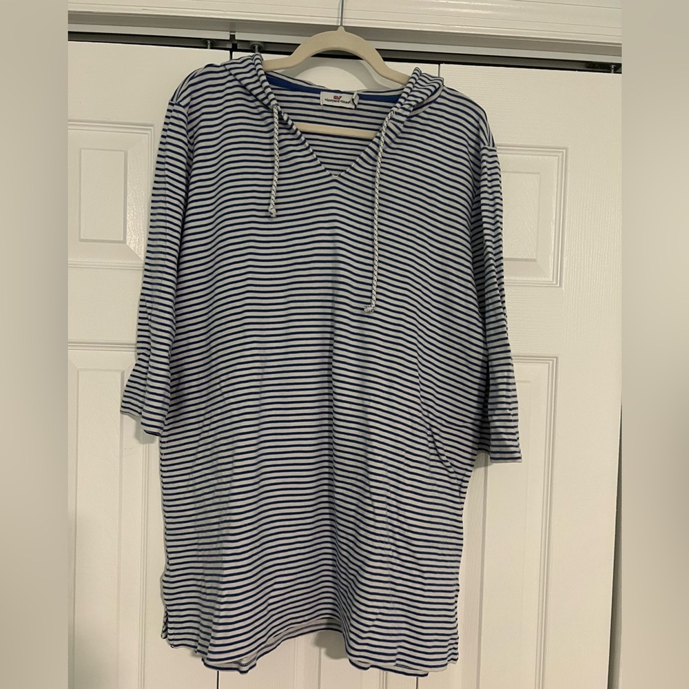 Vineyard Vines Striped Hooded Pullover